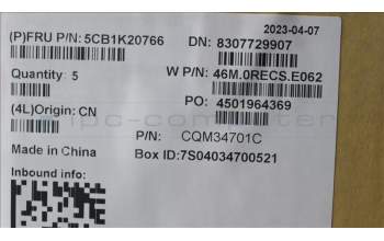 Lenovo 5CB1K20766 COVER Upper Case ASM_BEL W82XX AB