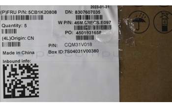 Lenovo 5CB1K20808 COVER Upper Case ASM_SLV W82XX AG BL