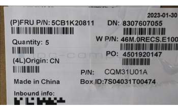 Lenovo 5CB1K20811 COVER Upper Case ASM_CZE/SLK W82XX AG BL