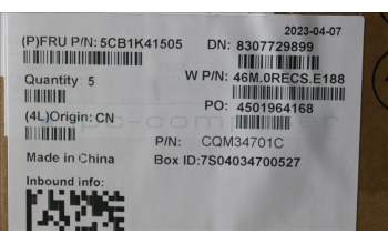 Lenovo 5CB1K41505 COVER Upper Case ASM_BEL W82XX SB