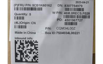 Lenovo 5CB1K60162 COVER Upper Case ASM_NORDIC W 82XY AG