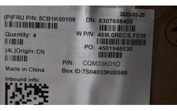 Lenovo 5CB1K62410 COVER Upper Case ASM_SWS W 82XY AG