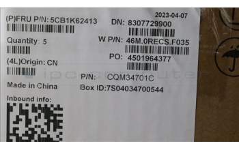 Lenovo 5CB1K62413 COVER Upper Case ASM_BUL W 82XY AG