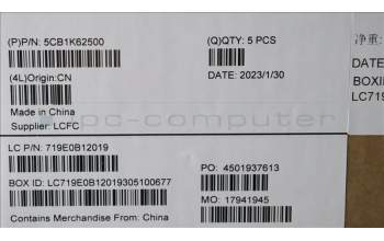 Lenovo 5CB1K62500 COVER Upper Case ASM_SLV L83B1 STGY