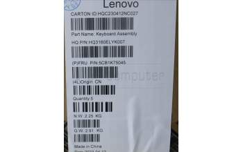 Lenovo 5CB1K75045 COVER Upper Case ASM_GER_H 82WV NFPSTGY