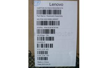Lenovo 5CB1K76744 COVER Upper Case ASM_RUS_H 82WV NFPSTGY