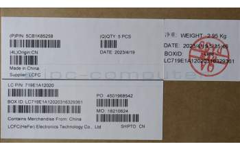 Lenovo 5CB1K85258 COVER Upper Case ASM_ITA L82XA NFPAG BL