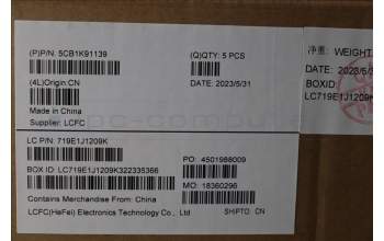 Lenovo 5CB1K91139 COVER Upper Case ASM_ENG L82XB AB NBL