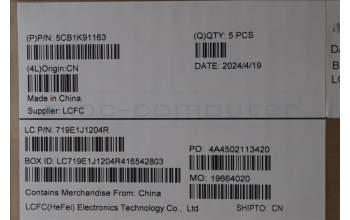 Lenovo 5CB1K91163 COVER Upper Case ASM_EURO ENG L82XBABNBL