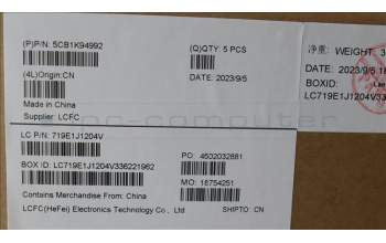 Lenovo 5CB1K94992 COVER Upper Case ASM_NORDIC L82XB AG NBL