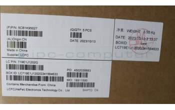 Lenovo 5CB1K95027 COVER Upper Case ASM_SLV L82XB AGFP BL