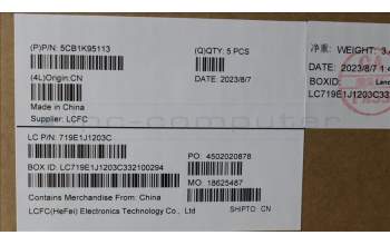 Lenovo 5CB1K95113 COVER Upper Case ASM_GER L82XB FB NBL