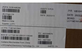 Lenovo 5CB1K95290 COVER Upper Case ASM_USA ENG L82XMABFPBL