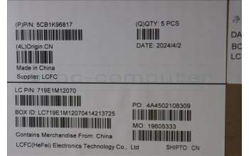 Lenovo 5CB1K96817 COVER Upper Case ASM_ITA L82XM AG NBL