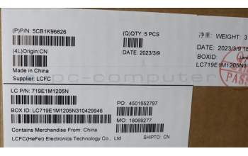 Lenovo 5CB1K96826 COVER Upper Case ASM_RUS L82XM AG NBL