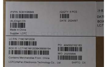 Lenovo 5CB1K96849 COVER Upper Case ASM_BUL L82XM AGFP BL