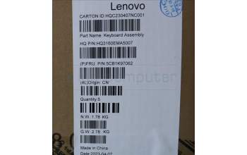 Lenovo 5CB1K97062 COVER Upper Case ASM_SWS H83ALARGY