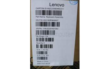 Lenovo 5CB1K97063 COVER Upper Case ASM_TC H83ALARGY