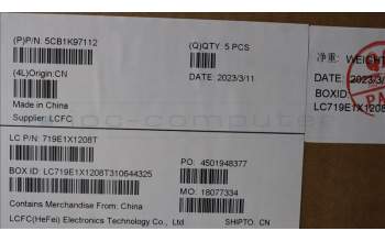 Lenovo 5CB1K97112 COVER Upper Case ASM_ENG L82XL FP AB BL