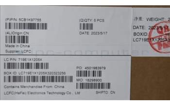 Lenovo 5CB1K97755 COVER Upper Case ASM_SWS L82XL FP AG BL