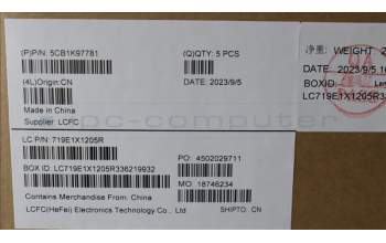 Lenovo 5CB1K97781 COVER Upper Case ASM_NORDIC L82XLFPAGNBL