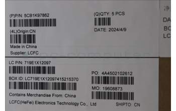 Lenovo 5CB1K97862 COVER Upper Case ASM_EUROENGL82XLNFPABBL