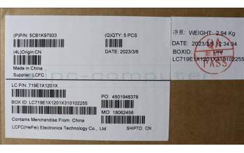 Lenovo 5CB1K97933 COVER Upper Case ASM_HUN L82XL NFP AG BL