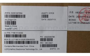 Lenovo 5CB1K97954 COVER Upper Case ASM_SPA L82XL NFP AGNBL