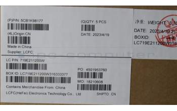 Lenovo 5CB1K98177 COVER Upper Case ASM_GRE L83AS A/G