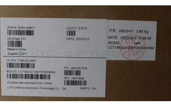 Lenovo 5CB1L09917 COVER Upper Case ASM_POR L82WQ RGB WTWOL