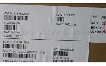 Lenovo 5CB1L09920 COVER Upper Case ASM_SPA L82WQ RGB WTWOL