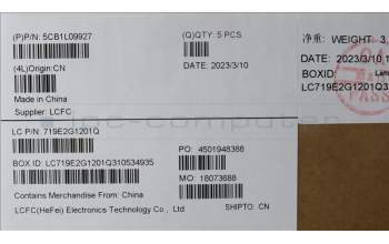 Lenovo 5CB1L09927 COVER Upper Case ASM_USAENGL82WQRGBWTWOL