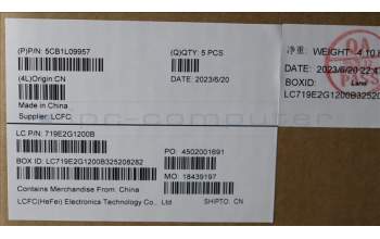 Lenovo 5CB1L09957 COVER Upper Case ASM_UKE L82WQ WH WT WOL