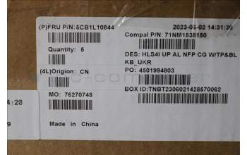 Lenovo 5CB1L10844 COVER UpperCase_UKR C82XD NFP CG BL AL