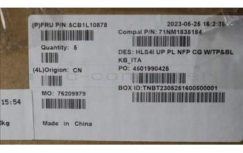 Lenovo 5CB1L10878 COVER UpperCase_ITA C82XD NFP CG BL PL