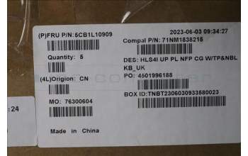 Lenovo 5CB1L10909 COVER UpperCase_UKE C82XD NFP CG NBL PL