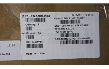 Lenovo 5CB1L11390 COVER UpperCase_ENG C82XF NFP CG BL AL