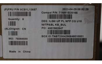 Lenovo 5CB1L13657 COVER UpperCase_BUL C82XF NFP CG BL PL