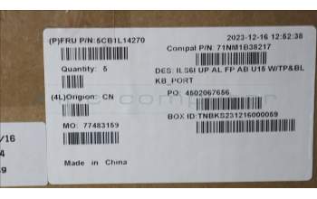 Lenovo 5CB1L14270 COVER UpperCase_POR C82XF FP AB BL AL