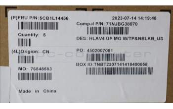 Lenovo 5CB1L14456 COVER UpperASM_ENG C21JE MGNBL