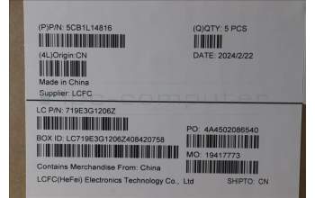 Lenovo 5CB1L14816 COVER Upper Case ASM_ITA L82XR FP AG NBL