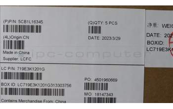 Lenovo 5CB1L16345 COVER Upper Case ASM_ENG L82XSNFPW/SCREW