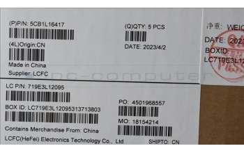 Lenovo 5CB1L16417 COVER Upper Case ASM_GER L82XQ AB NBL