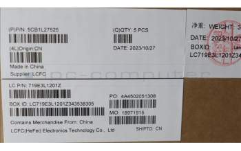 Lenovo 5CB1L27525 COVER Upper Case ASM_SWS L82XQ AG BL