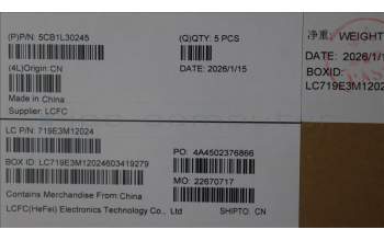 Lenovo 5CB1L30245 COVER Upper Case ASM_CZE/SLKL82XNNFPAGBL