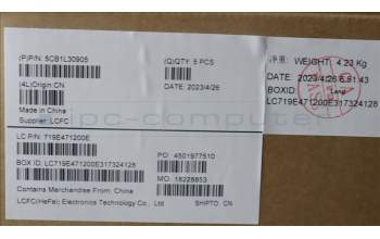 Lenovo 5CB1L30905 COVER Upper Case ASM_KOR L82WK ONGY WH