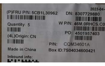 Lenovo 5CB1L30962 C-Cover with keyboard, UK English, Arctic Grey, UK