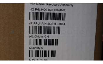 Lenovo 5CB1L31844 COVER Upper Case ASM_GRE H 82YN FP STGY