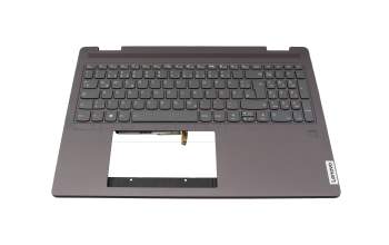 5CB1L31845 original Lenovo clavier incl. topcase DE (allemand) gris/gris avec rétro-éclairage