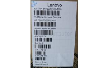 Lenovo 5CB1L31847 COVER Upper Case ASM_NORDIC H82YN FPSTGY
